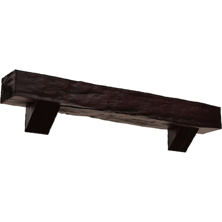 Kit W/ Breckinridge Corbels, Premium Cherry, 8H  X 10D X 72W Riverwood Faux Wood Fireplace ManteL